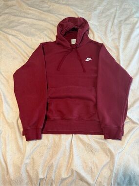 Nike Men's Burgundy Crewneck Hoodie